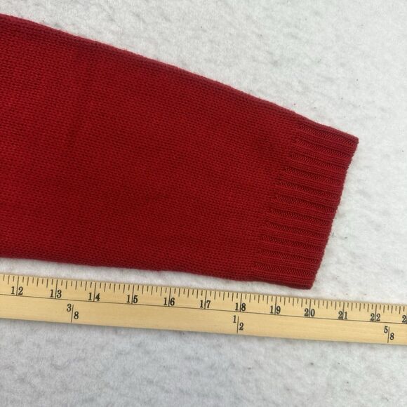 Carolyn Taylor Christmas Sweater XL Red White Snowman Snowflakes Long Sleeve - Picture 8 of 12